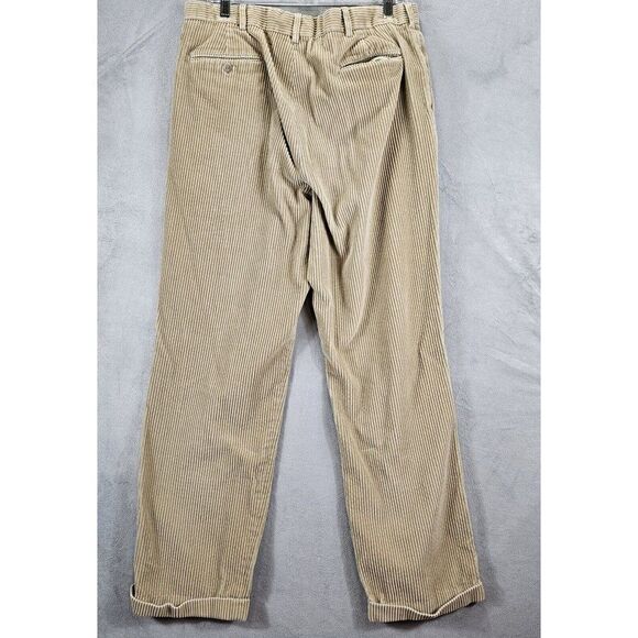 Lands End Pants Mens Size 36 Regular Tan Corduroy Comfort Traditional Fit - Picture 5 of 6